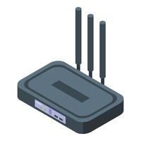 Internet modem icon, isometric style vector