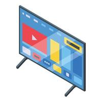 Digital smart tv icon, isometric style vector