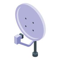 Satellite tv icon, isometric style vector