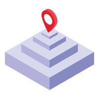 Organisation hierarchy icon, isometric style vector