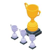 Cups hierarchy icon, isometric style vector