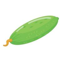 Farm cucumber icon, isometric style vector