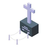 Inheritance funeral icon, isometric style vector