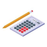 Office tools icon, isometric style vector