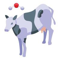 Gmo milk icon, isometric style vector