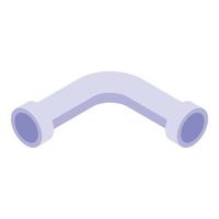 Sewerage pipe icon, isometric style vector