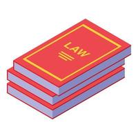 Inheritance law icon, isometric style vector