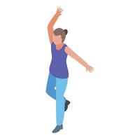 icono de ejercicio de mano de pilates, estilo isométrico vector