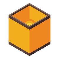 Holiday floating lantern icon, isometric style vector