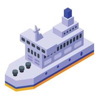 Ferry icon, isometric style vector