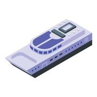 Ferry tourist icon, isometric style vector