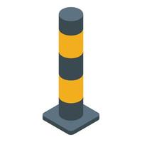 Pillar border icon, isometric style vector