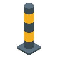 Pillar border icon, isometric style vector