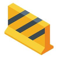 Concrete block road icon, isometric style vector