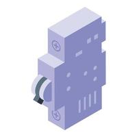 Safe circuit breaker icon, isometric style vector