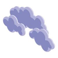 icono de cielo de nubes, estilo isométrico vector