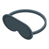 Passenger sleep mask icon, isometric style vector