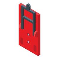 Circuit breaker switch icon, isometric style vector