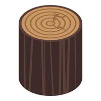 Forest trunk icon, isometric style vector