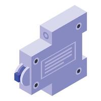 Breaker box icon, isometric style vector