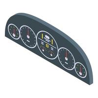 Speedometer dashboard icon, isometric style vector