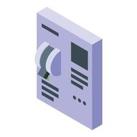 Circuit breaker icon, isometric style vector