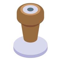 Coffee tamper icon, isometric style vector