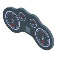 Car meter dashboard icon, isometric style vector