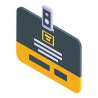 Event id card icon, isometric style vector
