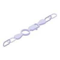Chain system icon, isometric style vector