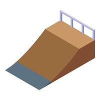 Skate park icon, isometric style vector