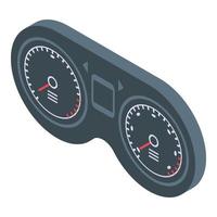 Speed dashboard icon, isometric style vector