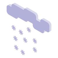 Snow weather icon, isometric style vector