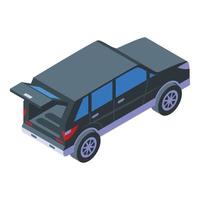 icono de coche de maletero vacío, estilo isométrico vector