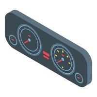 Vehicle dashboard icon, isometric style vector