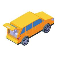 icono de coche maletero jeep, estilo isométrico vector