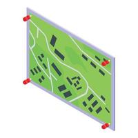 Map navigation icon, isometric style vector