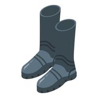 Rain shoes icon, isometric style vector