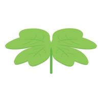 Clover leaf icon, isometric style vector