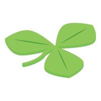 Three leaf clover icon, isometric style vector