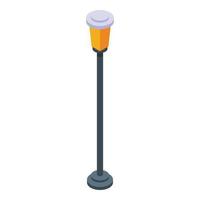 City lamp icon, isometric style vector