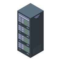 icono de infraestructura del servidor de la base de datos del cliente, estilo isométrico vector