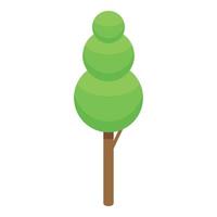 Alley tree icon, isometric style vector