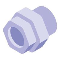 Fitting pipe icon, isometric style vector