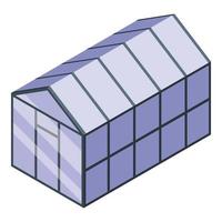 Greenhouse icon, isometric style vector