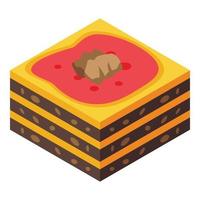 Turkish cake icon, isometric style vector