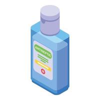 Antiseptic solution icon, isometric style vector