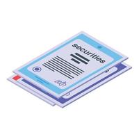 Security documents icon, isometric style vector
