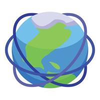 icono de velocidad global de Internet, estilo isométrico vector