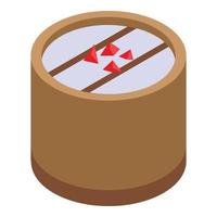 Cream chocolate icon, isometric style vector